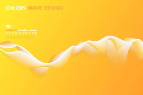 Abstract gradient orange and yellow swirl line of decorative design Illustrazione stock