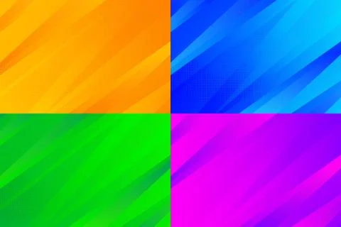 Abstract gradient orange, blue, green and red tech design pattern Stock Illustration