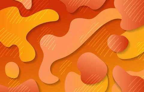 Abstract gradient orange doodle stripe lines pattern template. Stock Illustration