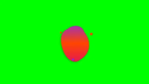 Abstract gradient organic shape floating against a vibrant green screen Stock Footage 341839374