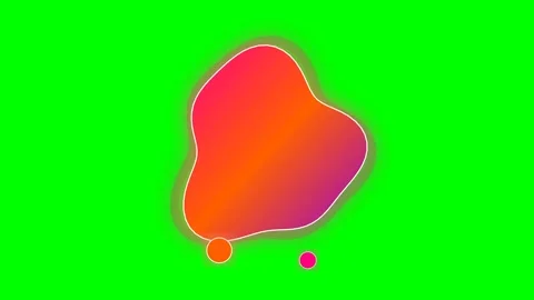 Abstract gradient organic shape isolated on a solid vibrant green background Vídeos de archivo 341822540