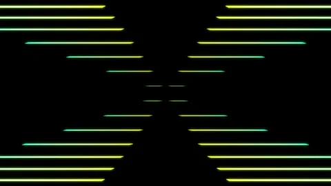 Abstract gradient parallel lines moving and creating an X letter. Design Stock Footage 196122056