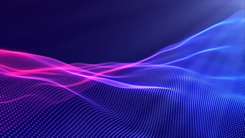 Abstract gradient particle waves seamlessly flowing with soft light and bokeh. 스톡 동영상 268852952