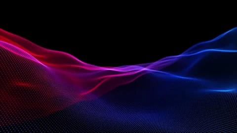 Abstract gradient particle waves seamlessly flowing with soft light and bok.. 스톡 동영상 290039149