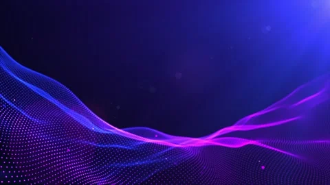 Abstract gradient particle waves seamlessly flowing with soft light and bok.. Video stock 290051636