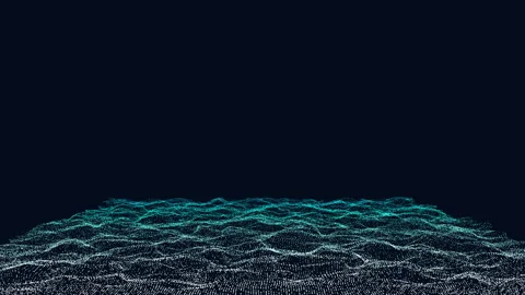 Abstract gradient particles wave animated background Video stock 209483971