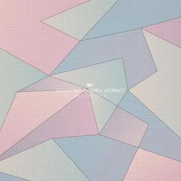 Abstract gradient pastel color of polygon style geometric decoration Stock Illustration