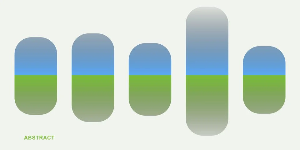Abstract gradient pill icons set Ilustração Stock