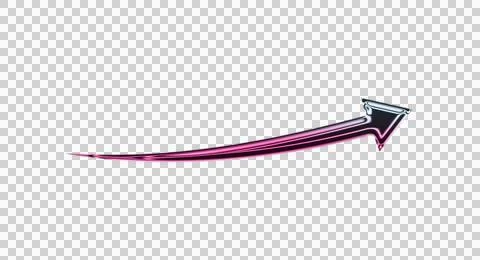 Abstract with gradient pink and black brush strokes and white swoosh symbol Stock Illustration