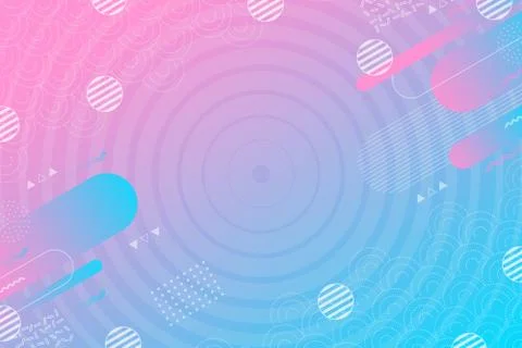 Abstract gradient pink and blue with geometric pattern decorative design Stock Illustration