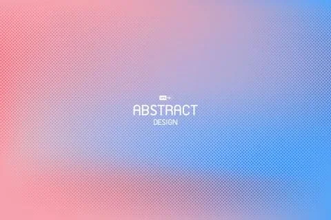 Abstract gradient pink and blue template background with halftone decorative Stock Illustration