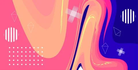 Abstract gradient poster background vector. style cover template with vibra.. Stock Illustration