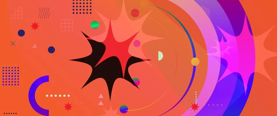 Abstract gradient poster background vector. style cover template with vibra.. Stock Illustration