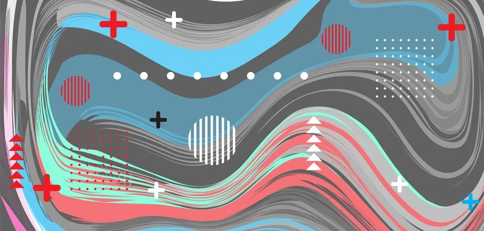 Abstract gradient poster background vector. style cover template with vibra.. Stock Illustration