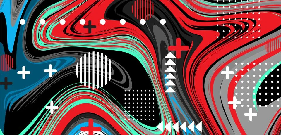 Abstract gradient poster background vector. style cover template with vibra.. Stock Illustration