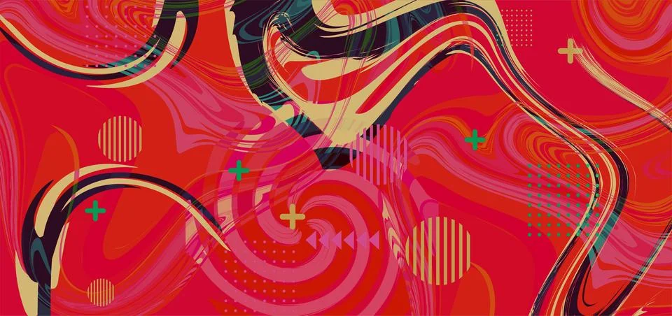 Abstract gradient poster background vector. style cover template with vibra.. Stock Illustration