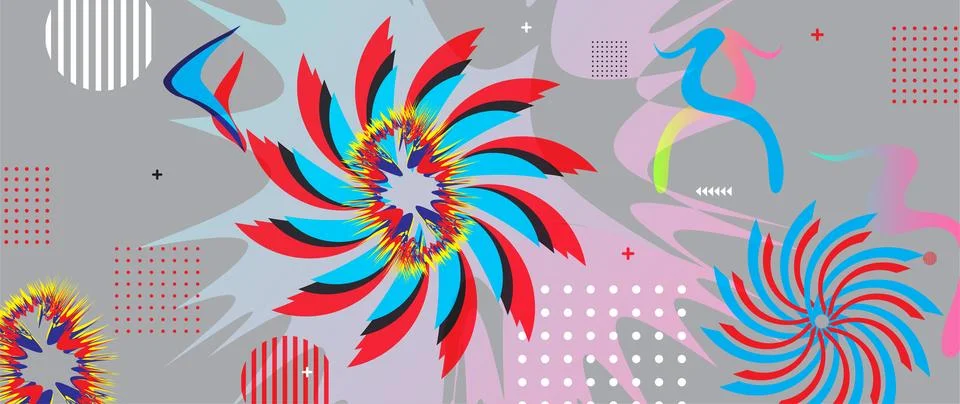 Abstract gradient poster background vector. style cover template with vibra.. Stock Illustration