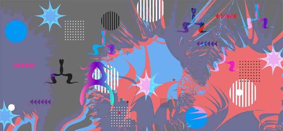 Abstract gradient poster background vector. style cover template with vibra.. Stock Illustration