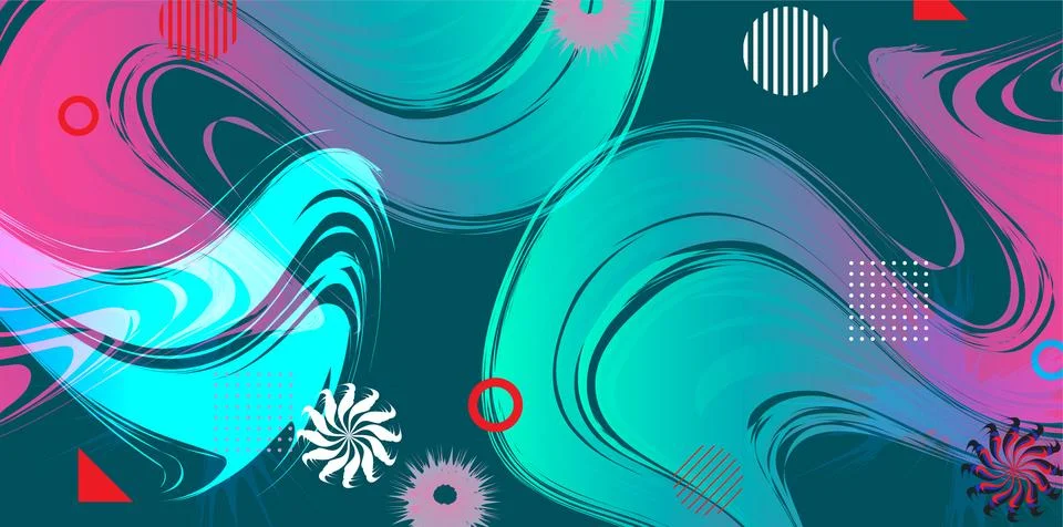 Abstract gradient poster background vector. style cover template with vibra.. Stock Illustration