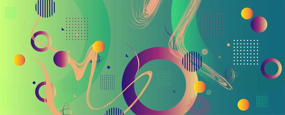 Abstract gradient poster background vector. style cover template with vibra.. Stock Illustration