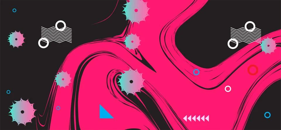 Abstract gradient poster background vector. style cover template with vibra.. Stock Illustration