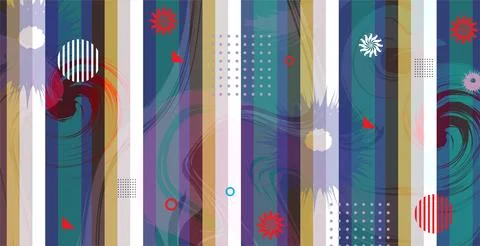 Abstract gradient poster background vector. style cover template with vibra.. Stock Illustration