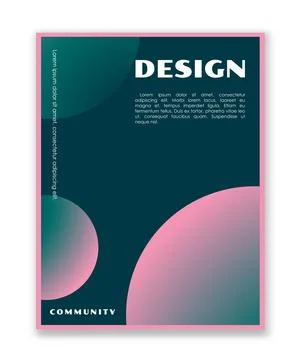 Abstract gradient poster. Gradient circles. Modern patterns and ornaments Stock Illustration