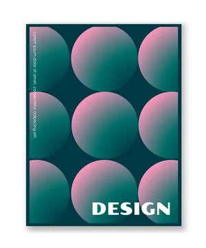 Abstract gradient poster. Gradient circles. Seamless pattern and ornament Stock Illustration