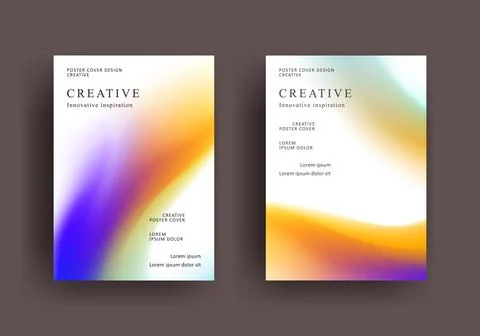 Abstract gradient poster template. Modern Covers Design Stock Illustration