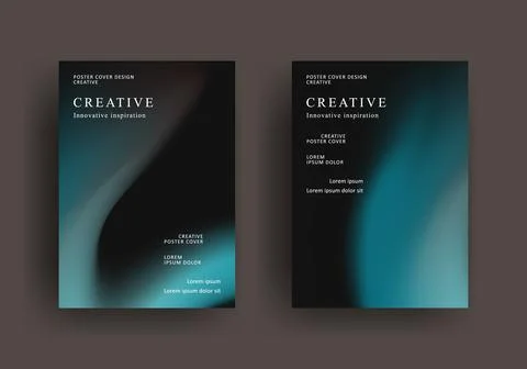 Abstract gradient poster template. Modern Covers Design Stock Illustration