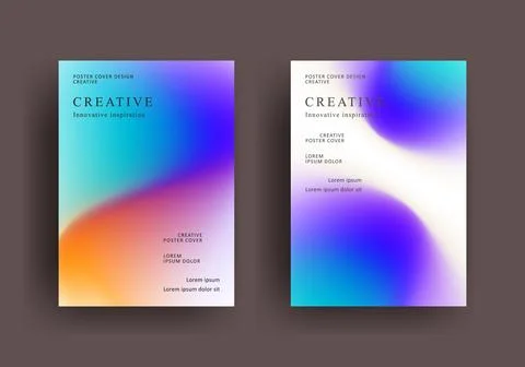 Abstract gradient poster template. Modern Covers Design Stock Illustration