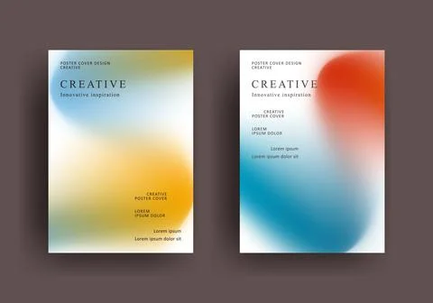 Abstract gradient poster template. Modern Covers Design Stock Illustration