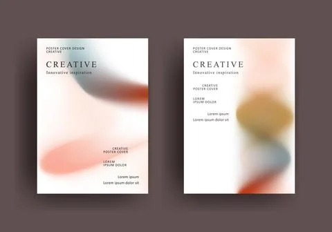 Abstract gradient poster template. Modern Covers Design Stock Illustration