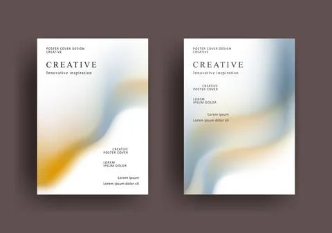 Abstract gradient poster template. Modern Covers Design Stock Illustration