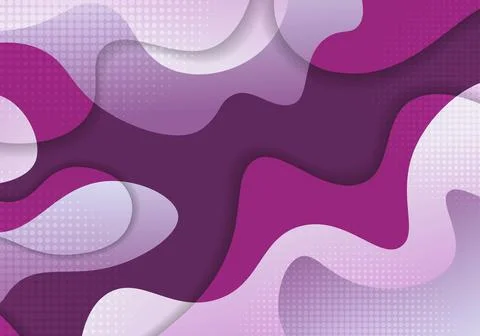 Abstract gradient purple color design decorative wavy artwork. Stock Illustration