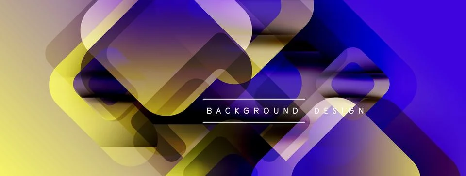 Abstract gradient rectangles overlap creating dynamic visual effect. Yellow, 스톡 일러스트