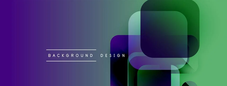 Abstract gradient rectangles overlap. Purple, green hues dominate design. 스톡 일러스트