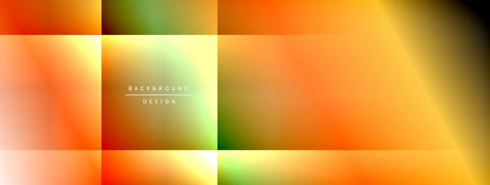 Abstract gradient rectangles overlap. Warm colors dominate, creating dynamic Stock Illustration