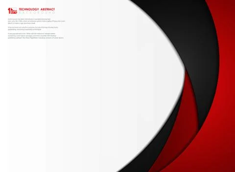 Abstract gradient red and black tech template background vector design. Stock Illustration