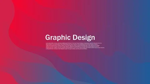Abstract gradient red and blue motion wave blend creative background Stock Illustration