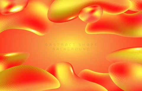 Abstract gradient red and orange template design shape overlapping template. Stock Illustration