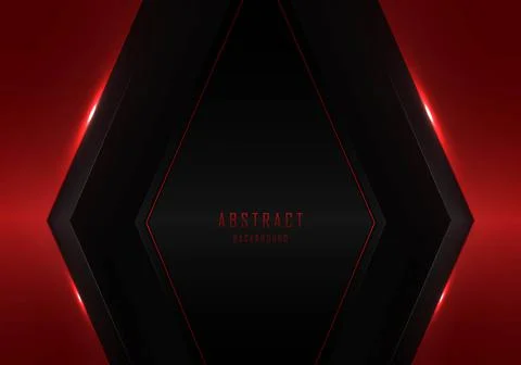 Abstract gradient red on black template technoloty design. Stock-Illustration