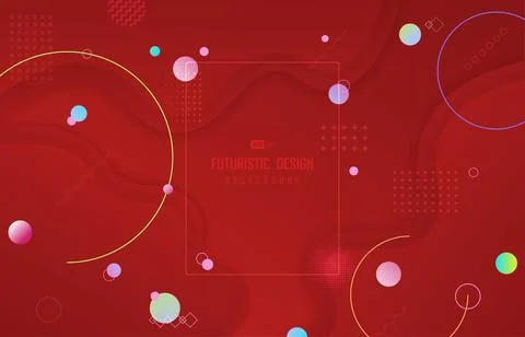 Abstract gradient red template design with geometric style artwork template. Stock Illustration
