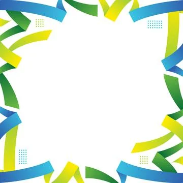Abstract gradient ribbon frame design Stock Illustration