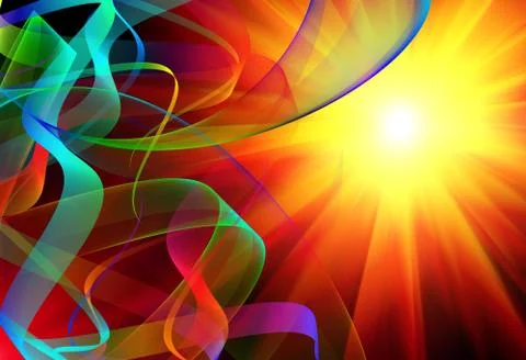 Abstract gradient ribbon template Stock Illustration