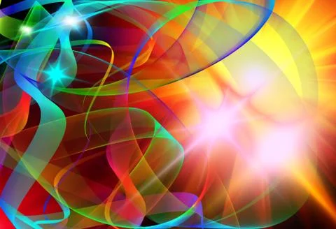 Abstract gradient ribbon template Stock Illustration