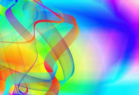 Abstract gradient ribbon template Stock Illustration