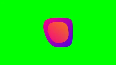 Abstract gradient shape centered on a vivid solid green background screen Stock Footage 341824392