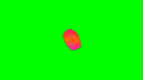 Abstract gradient shape with a central dashed circle on green background Stock Footage 340266720
