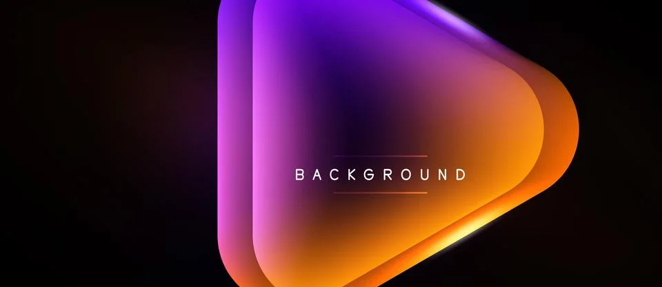 Abstract gradient shape dominates dark background. Vibrant purple transitio.. Stock Illustration